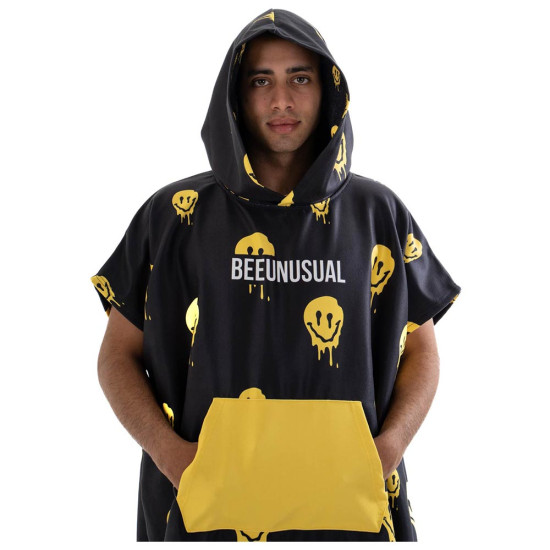 Bee Unusual Melting Face Hooded Poncho Towel